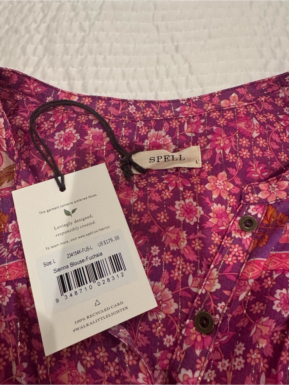 Spell Floral Boho Skirt and Blouse in Fuchsia and Pink - Picture 6 of 6